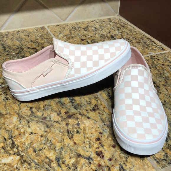 Vans Shoes - VANS Classic Slip On Pink Checkerboard Sz 7.5 USED